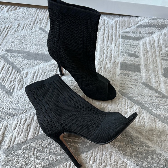 CATHERINE MALANDRINO ankle opentoe booties black size 6 (36) - Picture 7 of 8